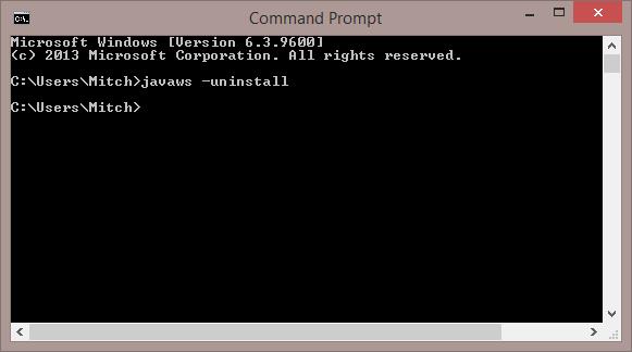 Windows: Tyhjennä Java-verkkovälimuisti komentorivin kautta