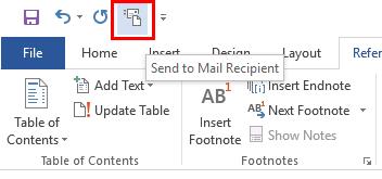 Povolte možnost „Odeslat příjemci pošty“ v Excelu a Wordu 2019