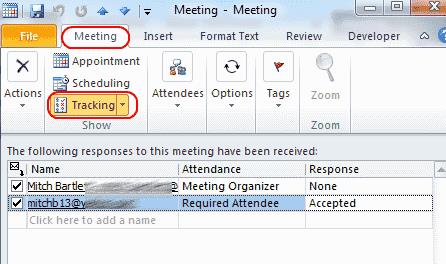 Outlook: comproveu qui va acceptar la invitació a la reunió
