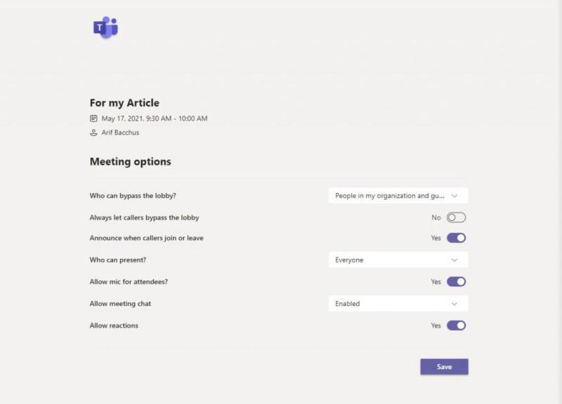 Ako zmeniť nastavenia účastníkov schôdze v Microsoft Teams