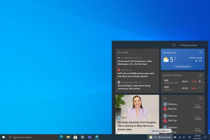 Kako jednostavno isključiti Vijesti i interese u sustavu Windows 10