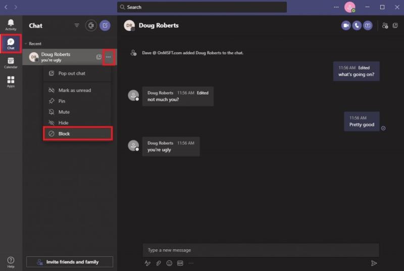 Kako blokirati nekoga v Microsoft Teams v sistemu Windows 10 ali mobilnem telefonu