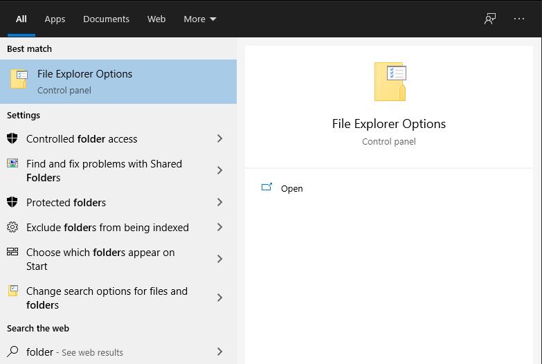File Exploreri akende avamine Windowsi kasutajaliidese jaoks eraldi protsessina