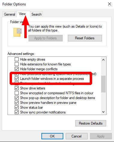 Si të hapni dritaret e File Explorer në një proces të veçantë në ndërfaqen e Windows