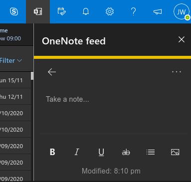 Sådan får du vist dine noter og opgaver i Outlook på nettet