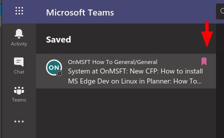 Ako uložiť správy do záložiek v Microsoft Teams