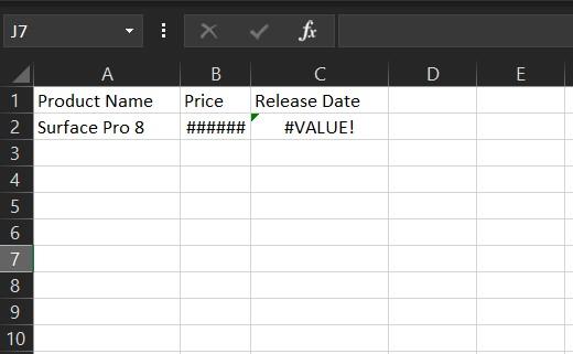 Běžné chyby vzorců Excelu a jak je opravit
