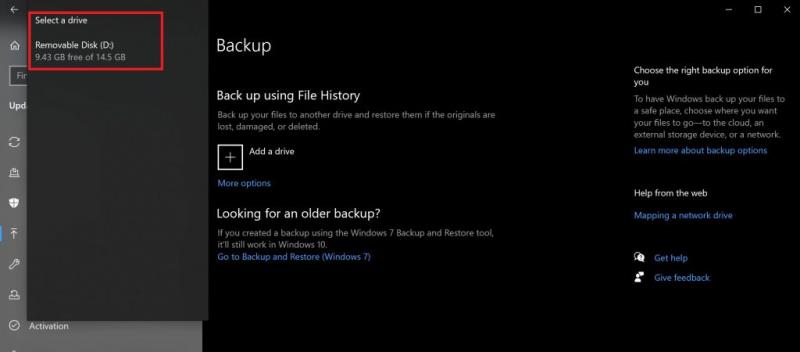 Com utilitzar l'historial de fitxers per fer una còpia de seguretat segura a Windows 10