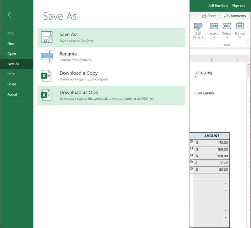 Exceli, Wordi ja PowerPointi failide avamine OneDrive’ist töölauarakendustes