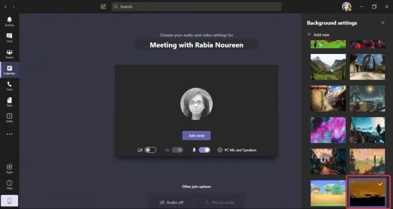 Hvordan bruke Bing daglige bilder som tilpassede bakgrunner i Microsoft Teams