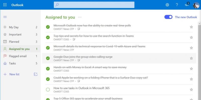 Kako uporabljati To Do v Outlooku z Microsoft 365 za vašo produktivnost
