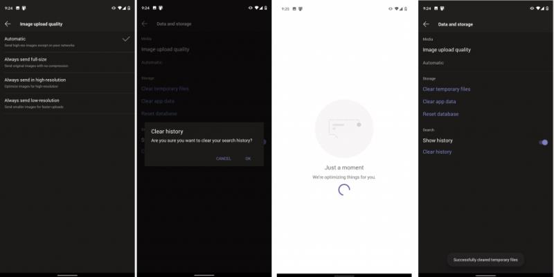 Kā pārvaldīt savus datus/krātuvi un tīrīt Microsoft Teams operētājsistēmās iOS un Android