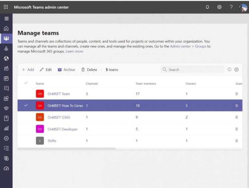 Jak odstranit nebo archivovat tým v Microsoft Teams