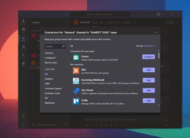 Botai, analizė, projektų valdymas ir daug daugiau: kaip pridėti programų prie „Microsoft Teams“.