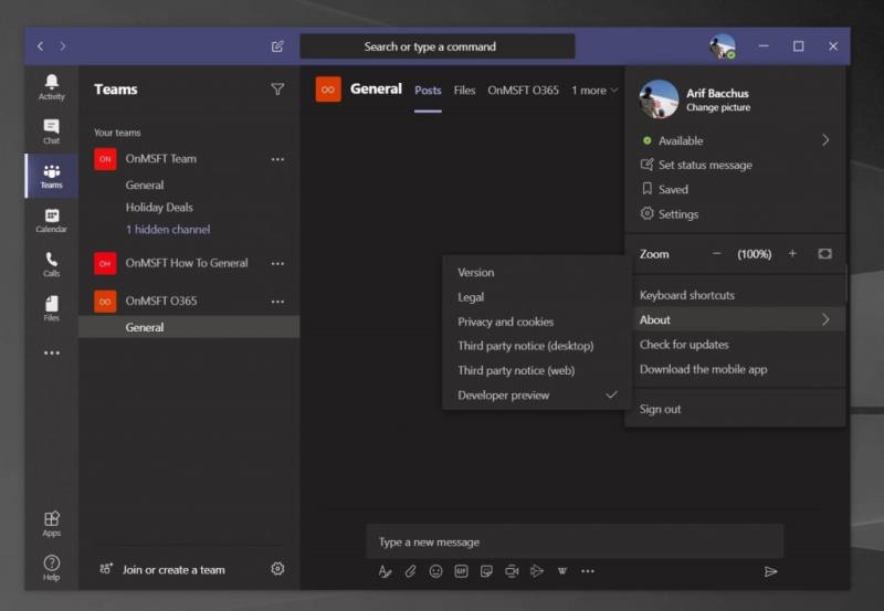 Kako se pridružiti predogledu razvijalcev Microsoft Teams na namizju in mobilni napravi