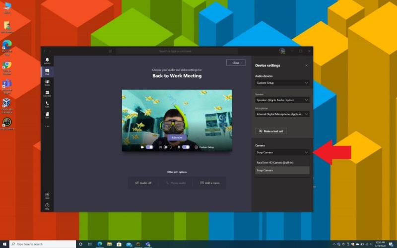 Ja se si të përdorni kamerën Snapchat në Windows 10 për të përmirësuar thirrjet tuaja të Microsoft Teams