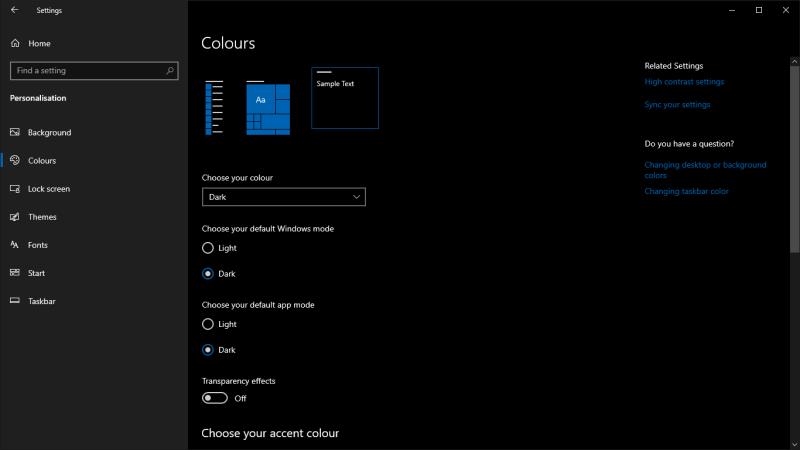 Com habilitar el mode fosc a Windows 10