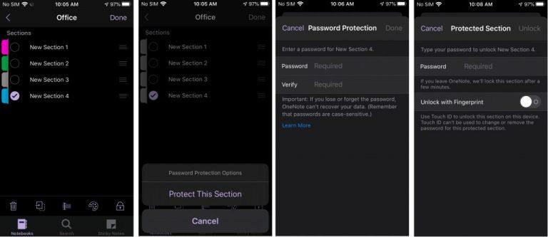 Jak chránit sekce poznámkového bloku heslem ve OneNotu na Windows, iOS, Android a MacOS