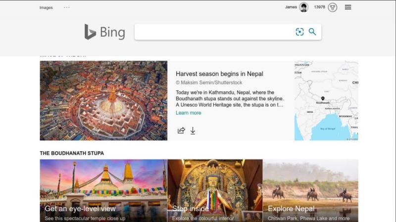 Как да скриете снимката на Bing за деня