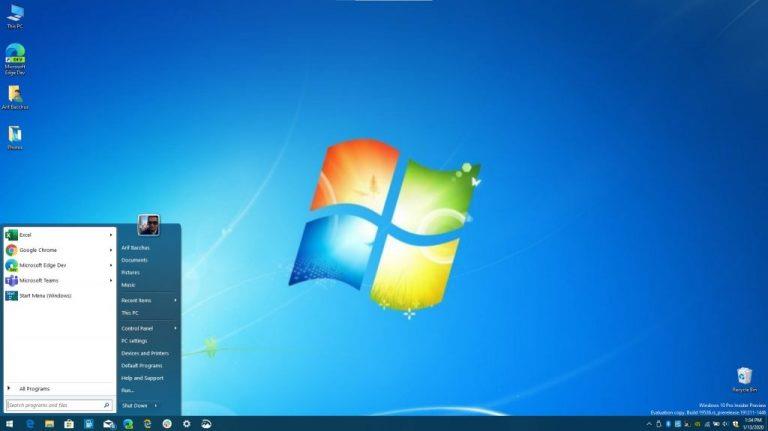 Kuinka saada Windows 10 näyttämään ja toimimaan kuin Windows 7