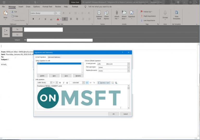Kako stvoriti i dodati potpis e-porukama u Outlooku