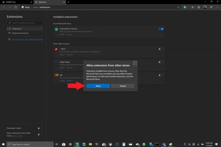 Jak nainstalovat rozšíření z Chrome Store na Edge Insider