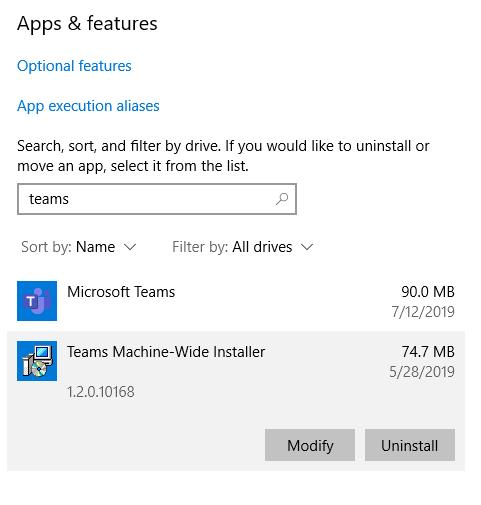Kuinka poistaa Microsoft Teamsin asennus kokonaan