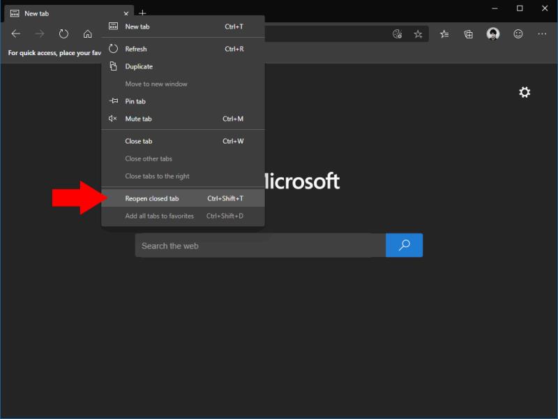 Hur man öppnar stängda flikar igen i Microsoft Edge Insider