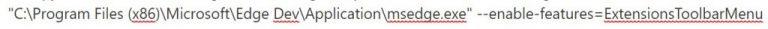 Як увімкнути нове меню розширень у Edge Insider Dev