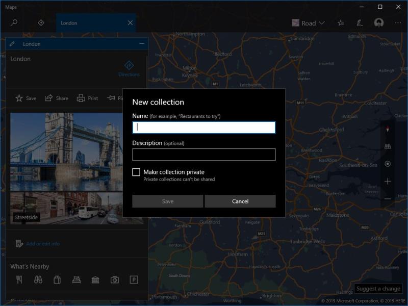 Как да създадете колекция от места в Windows Maps