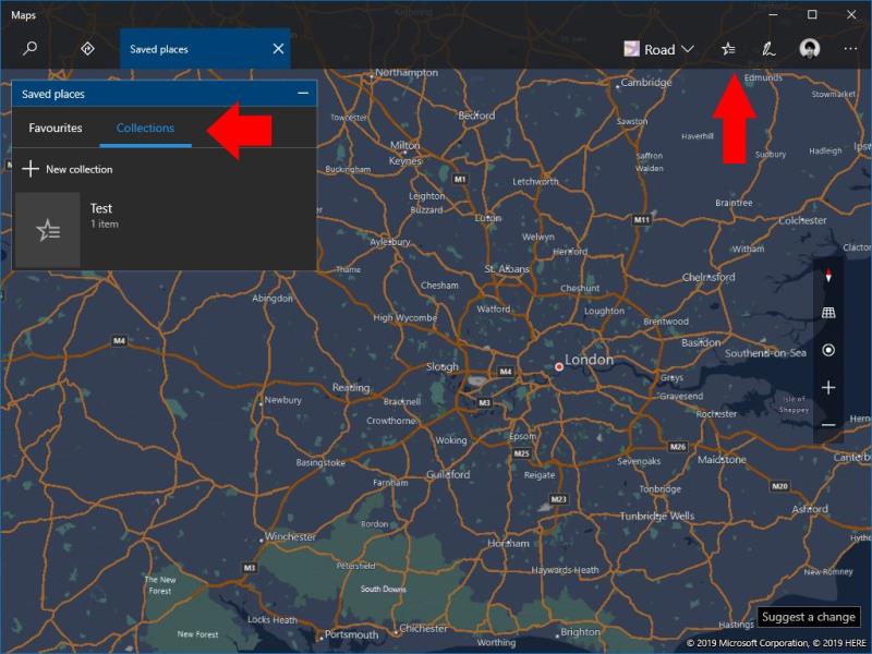 Kā izveidot vietu kolekciju programmā Windows Maps