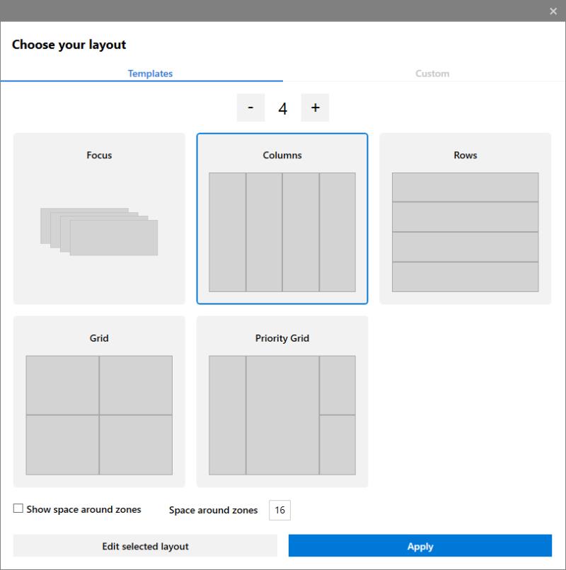 Kā izmantot FancyZones, Windows 10 jauno flīžu logu pārvaldnieku
