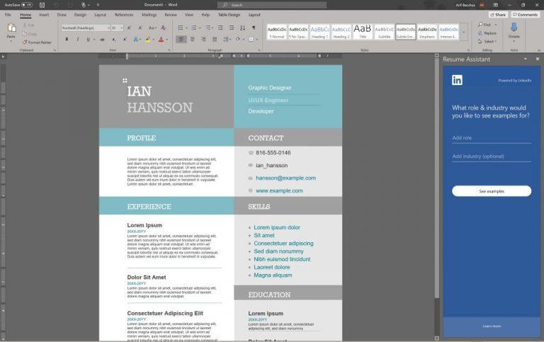 Ako vytvoriť profesionálne vyzerajúci životopis vo Worde v Office 365