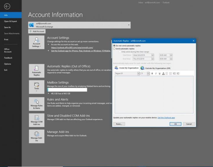 Как да настроите и управлявате своя имейл акаунт в Outlook в Office 365