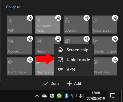 Kako postaviti brze radnje u ažuriranju za Windows 10 svibnja 2019