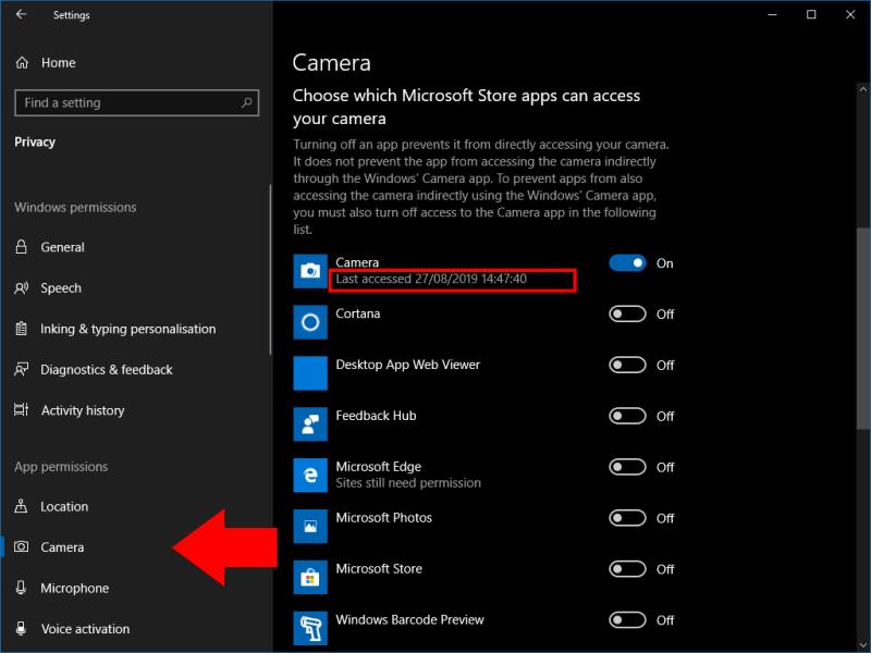 Kako vidjeti koje aplikacije koriste vašu web kameru u sustavu Windows 10