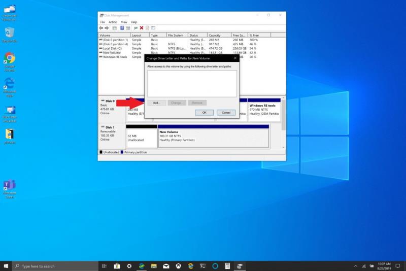 Irrotettavien tallennuslaitteiden asentaminen Windows 10:ssä