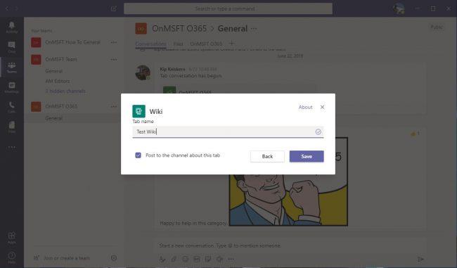 Kako učinkovito komunicirati z zavihkom Wiki v Microsoft Teams