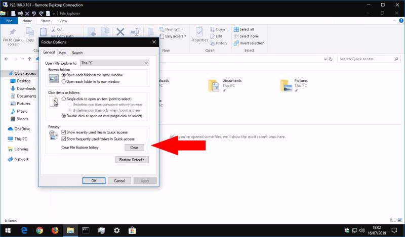 Kā notīrīt jaunākos failus un mapes no Windows 10 File Explorer