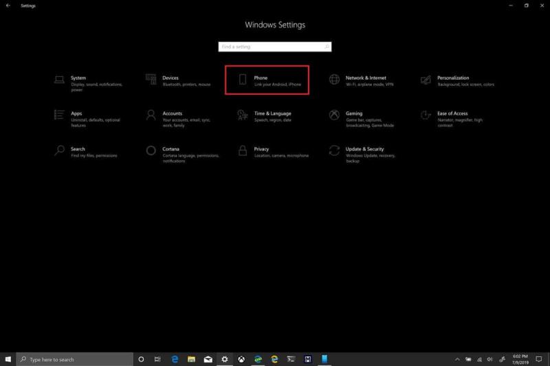 Telefoni seadistamine ja kasutamine opsüsteemis Windows 10
