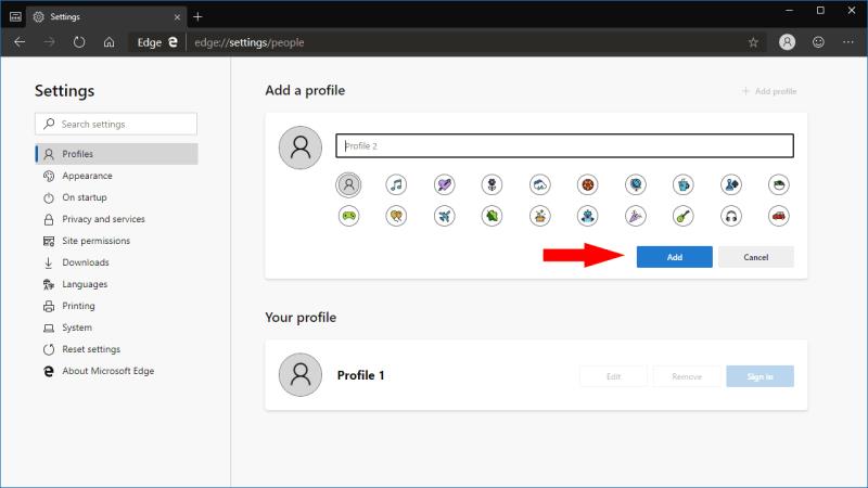 Hvordan bruke profiler, en ny funksjon i Microsoft Edge Insider