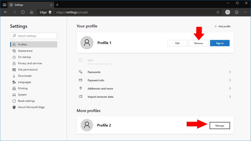 Jak používat profily, nová funkce v Microsoft Edge Insider