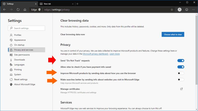Kā konfigurēt Microsoft Edge Insider, lai palielinātu pārlūkošanas privātumu