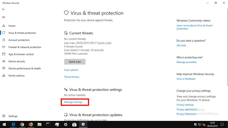 Kā neļaut sistēmai Windows 10 automātiski nosūtīt vīrusu paraugus korporācijai Microsoft