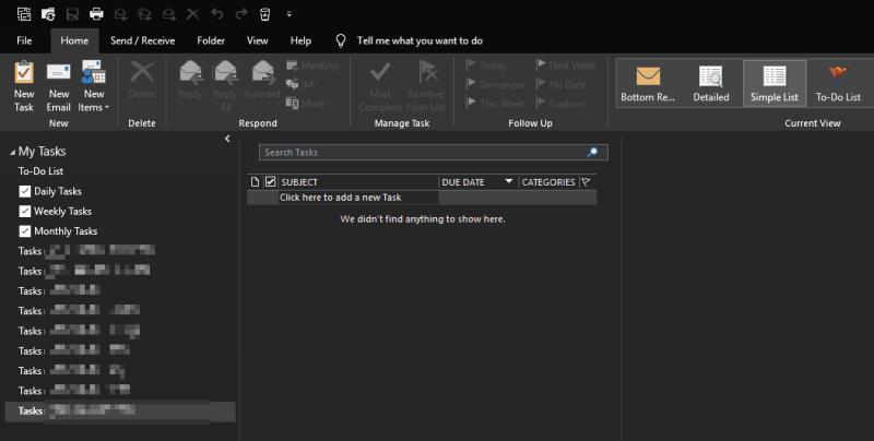 Hvordan skjule Outlook-oppgaver med en fremtidig startdato