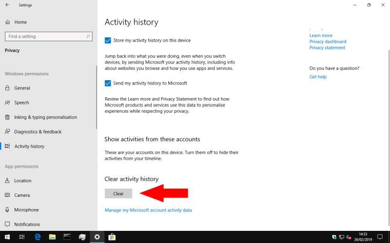 Så här tar du bort din Windows 10-tidslinjehistorik