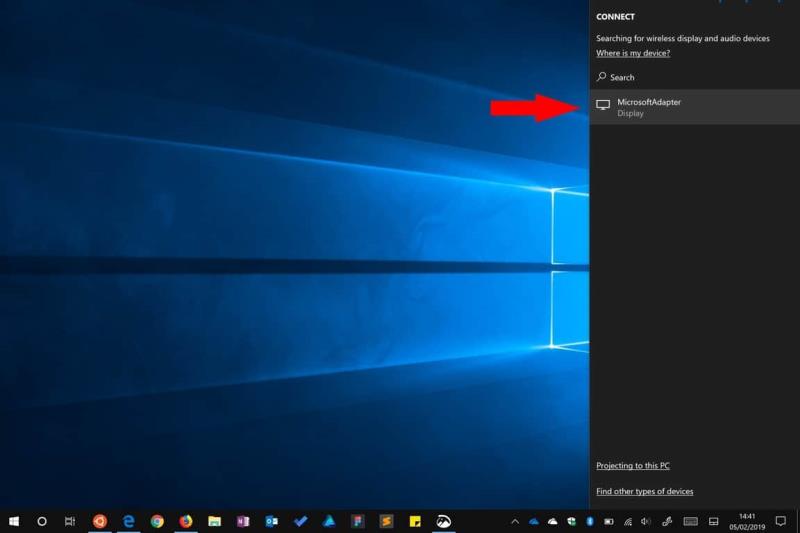 Как да се свържете с безжичен дисплей в Windows 10