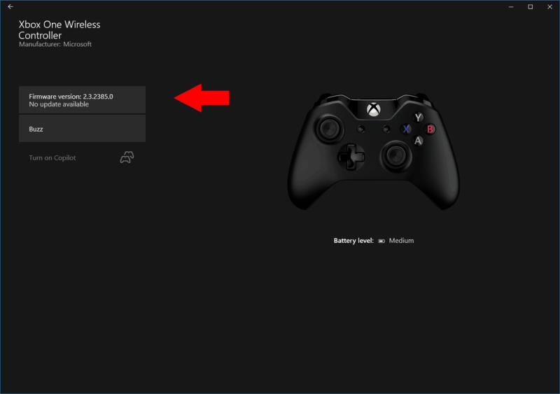 Xbox One vezérlő firmware frissítése Windows 10 PC-ről