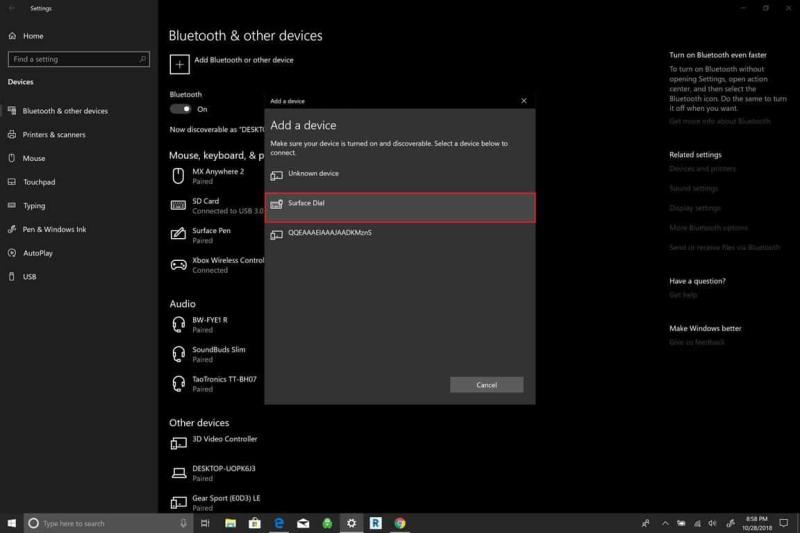 Com configurar el Surface Dial per a qualsevol PC amb Windows 10