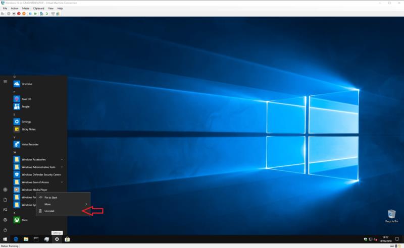 Rakenduse või programmi desinstallimine opsüsteemis Windows 10
